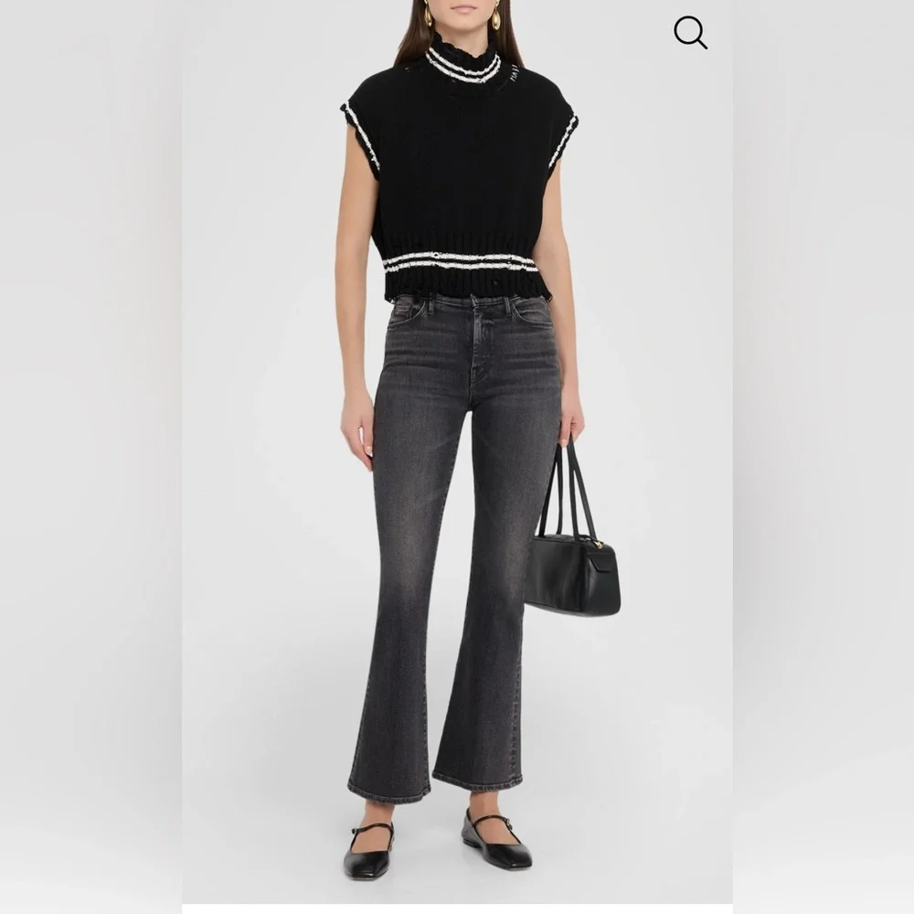 MOTHER Women's Charcoal Flare Jeans - Picture 4 of 7